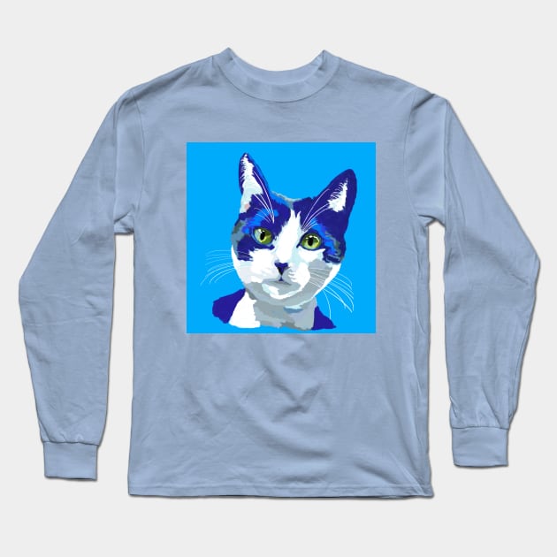 Tuxie Blues Long Sleeve T-Shirt by TAP4242